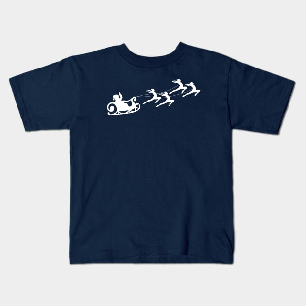 Gymnast Sleigh Kids T-Shirt by Flipflytumble